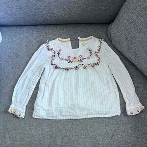 Beautiful Mini Boden Gauze Embroidered 3-4 yo shirt